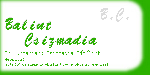 balint csizmadia business card